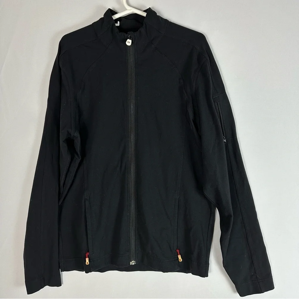 LULULEMON men’s almost vintage track jacket in black - size L/XL